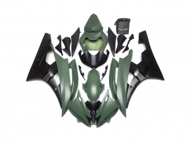 Verde Opaco & Nero Personalizzati 2006-2007 R6 Carena Moto