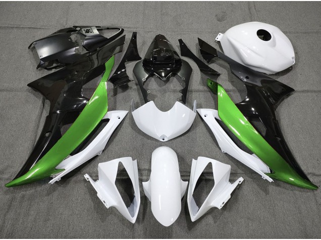 Verde Personalizzato In Bianco & Nero 2008-2016 R6 Carena Moto Verde Personalizzato In Bianco & Nero 2008-2016 R6 Carena Moto