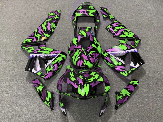 Verde & Rosa Camo 2003-2004 CBR600RR Carena Moto Verde & Rosa Camo 2003-2004 CBR600RR Carena Moto