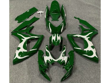 Verde Scuro & Bianco 2006-2007 GSXR 600-750 Carena Moto