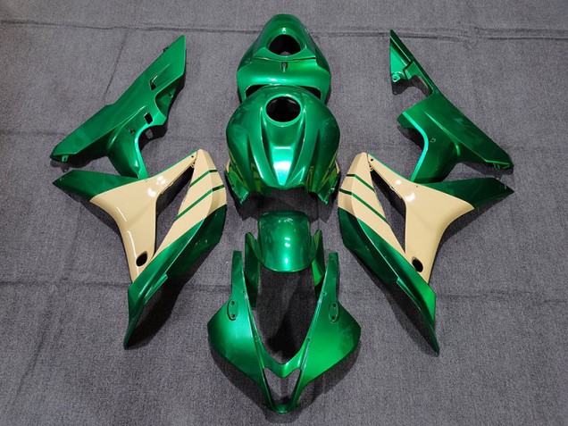 Verde Smeraldo & Marrone Chiaro 2007-2008 CBR600RR Carena Moto Verde Smeraldo & Marrone Chiaro 2007-2008 CBR600RR Carena Moto