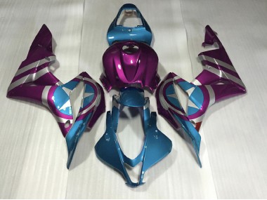 Viola & Azzurro Capitan America 2007-2008 CBR600RR Carena Moto
