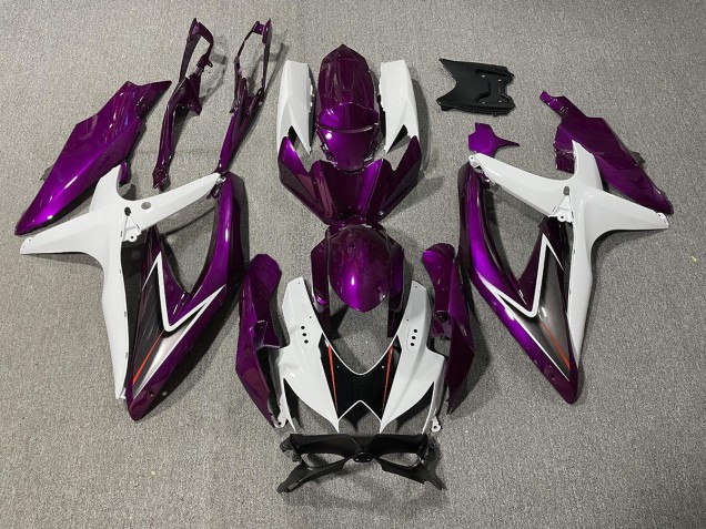 Viola Lucido & Bianco 2008-2010 GSXR 600-750 Carena Moto Viola Lucido & Bianco 2008-2010 GSXR 600-750 Carena Moto