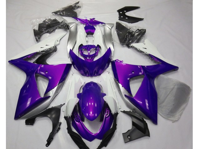 Viola Lucido & Bianco 2009-2016 GSXR 1000 Carena Moto Viola Lucido & Bianco 2009-2016 GSXR 1000 Carena Moto