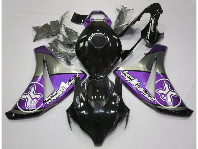 Viola Su Nero Personalizzato 2008-2011 CBR1000RR Carena Moto Viola Su Nero Personalizzato 2008-2011 CBR1000RR Carena Moto