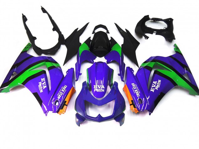 Viola Verde & Nero 2008-2012 Ninja 250 Carena Moto Viola Verde & Nero 2008-2012 Ninja 250 Carena Moto