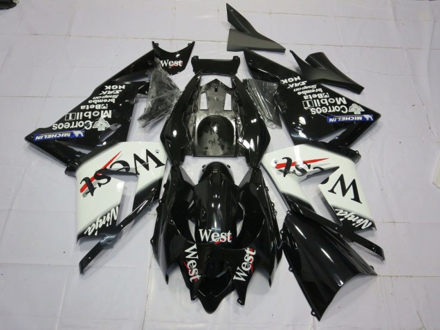 West Bianco Nero 2004-2005 ZX10R Carena Moto West Bianco Nero 2004-2005 ZX10R Carena Moto