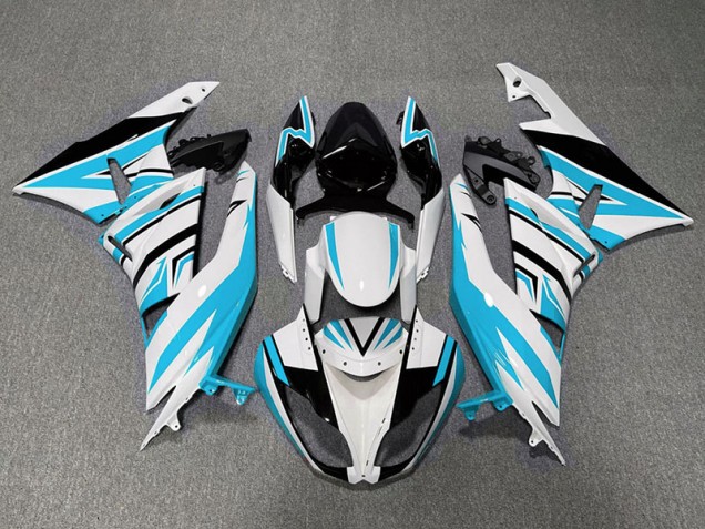 Zag Azzurro Bianco & Nero 2009-2012 ZX6R Carena Moto Zag Azzurro Bianco & Nero 2009-2012 ZX6R Carena Moto